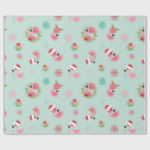 Niedlicher Weihnachtsbrand Geschenkpapier (Flach)