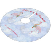 Niedlicher Weihnachtsbrand Polyester Weihnachtsbaumdecke (Schrägansicht)