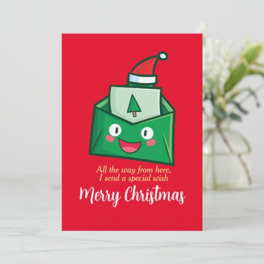 Niedlicher Weihnachtsbrief Einladung (Stehend Vorderseite)