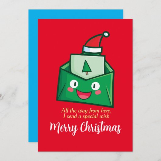 Niedlicher Weihnachtsbrief Einladung (Vorne/Hinten)