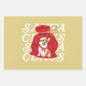 Niedlicher Weihnachtsbund Rot und Grün Geschenkpapier Set (Vorderseite 3)