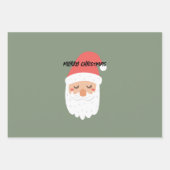 Niedlicher Weihnachtsbund Rot und Grün Geschenkpapier Set (Vorderseite)