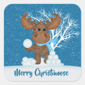 Niedlicher Weihnachtsbunker mit Aufkleber (Vorderseite)