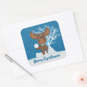 Niedlicher Weihnachtsbunker mit Aufkleber (Umschlag)