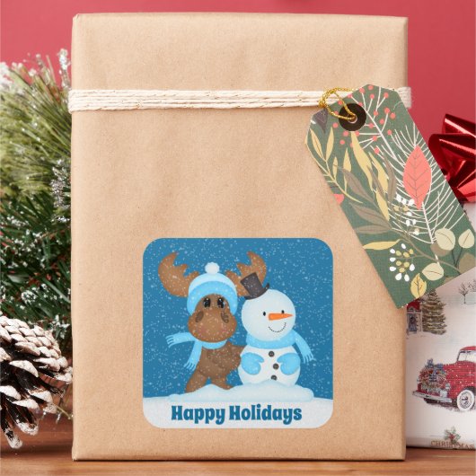 Niedlicher Weihnachtsbunker mit Aufkleber (Feiertag)