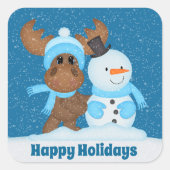 Niedlicher Weihnachtsbunker mit Aufkleber (Vorderseite)