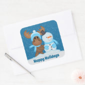 Niedlicher Weihnachtsbunker mit Aufkleber (Umschlag)