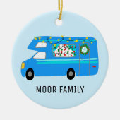 Niedlicher Weihnachtscamper RV Holiday CUSTOM Keramik Ornament (Vorne)