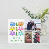 Niedlicher Weihnachtscampingplatz RV CUSTOM 3 FOTO Karte (Stehend Vorderseite)