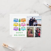 Niedlicher Weihnachtscampingplatz RV CUSTOM 3 FOTO Karte (Vorderseite/Rückseite Beispiel)