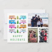 Niedlicher Weihnachtscampingplatz RV CUSTOM 3 FOTO Karte (Vorderseite)