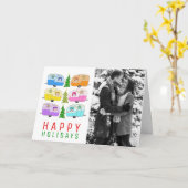 Niedlicher Weihnachtscampingplatz RV CUSTOM FOTO F Karte (Gelbe Blume)