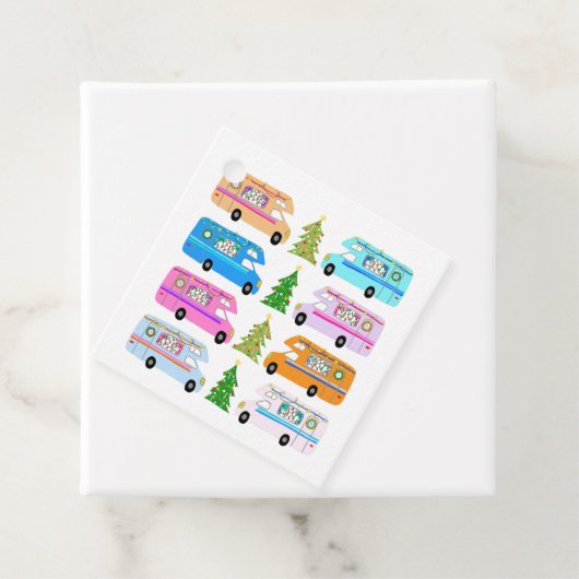 Niedlicher Weihnachtscampingplatz Vintag Motorhome Geschenkanhänger (Beispiel)