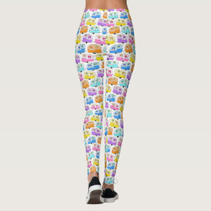 Niedlicher Weihnachtscampingplatz Vintage Anhänge Leggings