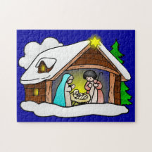 Niedlicher WeihnachtsCartoonNativity