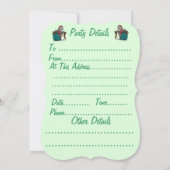 Niedlicher Weihnachtsclaus Einladung (Rückseite)