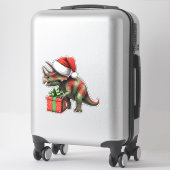 Niedlicher Weihnachtsdinosaurier Aufkleber (Koffer)