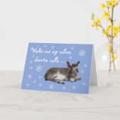 Niedlicher WeihnachtsDonkey Karte (Gelbe Blume)