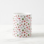Niedlicher Weihnachtsdoodle Kaffeetasse (Mittel)