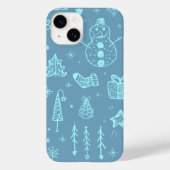 Niedlicher Weihnachtsdoodle Zeichnend Illustration Case-Mate iPhone Hülle (Rückseite)
