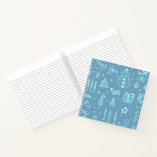 Niedlicher Weihnachtsdoodle Zeichnend Illustration Notizblock (Innenseite)