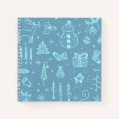 Niedlicher Weihnachtsdoodle Zeichnend Illustration Notizblock (Vorderseite)