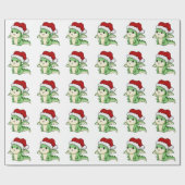 Niedlicher Weihnachtsdrache Geschenkpapier (Flach)