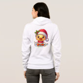 Niedlicher Weihnachtsduck-Cartoon Santa-68362 Hoodie (Schwarz voll)