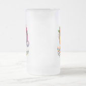 Niedlicher Weihnachtsduck-Cartoon Santa-68362 Mattglas Bierglas (Mittel)