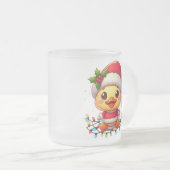 Niedlicher Weihnachtsduck-Cartoon Santa-68362 Mattglastasse (VorderseiteRechts)