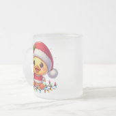 Niedlicher Weihnachtsduck-Cartoon Santa-68362 Mattglastasse (Vorderseite Links)