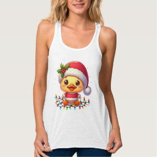Niedlicher Weihnachtsduck-Cartoon Santa-68362 Tank Top