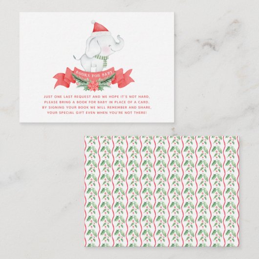 Niedlicher Weihnachtselementar | Bücher für Babydu Begleitkarte (Vorne/Hinten)