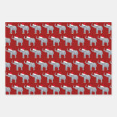 Niedlicher Weihnachtselementar Kinder Geschenkpapier Set (Vorderseite)