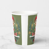 Niedlicher Weihnachtself auf der Tafel Pappbecher (Rechts)