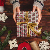 Niedlicher Weihnachtself-Festbrief A Geschenkpapier