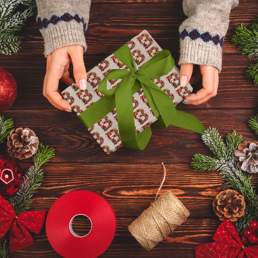 Niedlicher Weihnachtself-Festbrief B Geschenkpapier