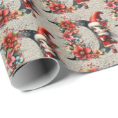 Niedlicher Weihnachtself-Festbrief D Geschenkpapier (Rolleneckpunkt)