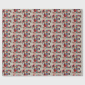 Niedlicher Weihnachtself-Festbrief E Geschenkpapier (Flach)