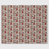 Niedlicher Weihnachtself-Festbrief F Geschenkpapier (Flach)