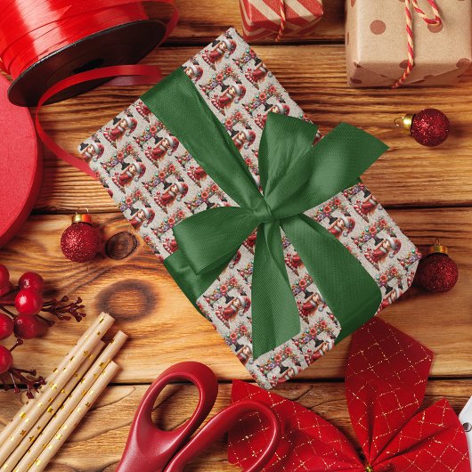 Niedlicher Weihnachtself-Festbrief F Geschenkpapier