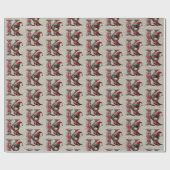 Niedlicher Weihnachtself-Festbrief K Geschenkpapier (Flach)