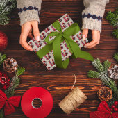 Niedlicher Weihnachtself-Festbrief L Geschenkpapier