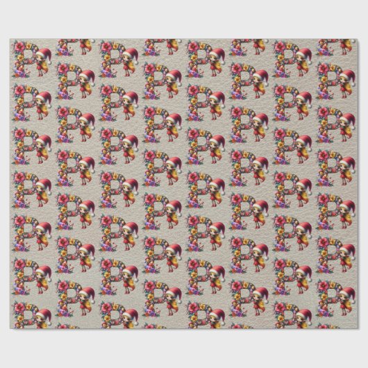 Niedlicher Weihnachtself-Festbrief P Geschenkpapier (Flach)