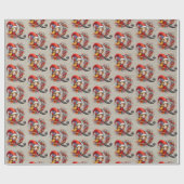 Niedlicher Weihnachtself-Festbrief Q Geschenkpapier (Flach)