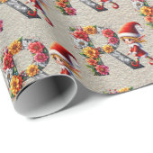 Niedlicher Weihnachtself-Festbrief R Geschenkpapier (Rolleneckpunkt)