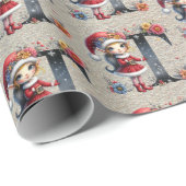 Niedlicher Weihnachtself-Festbrief T Geschenkpapier (Rolleneckpunkt)