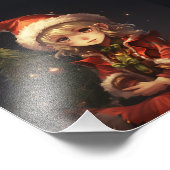 Niedlicher Weihnachtself Fotodruck (Ecke)