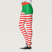 Niedlicher Weihnachtself gestreift Leggings (Links)