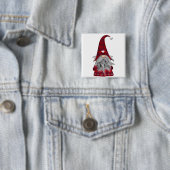 Niedlicher Weihnachtself Gnome Button (Beispiel)